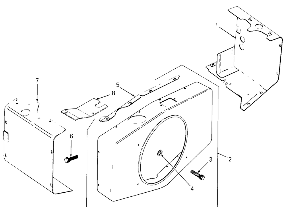 Baffles And Shroud Diagram and Parts List for 1861 821060-836000-140671100-142663100 Cub Cadet Lawn Tractor